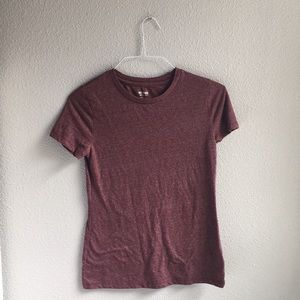 Maroon basic tee